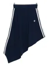 Adidas Originals Waffle-texture Asymmetric Midi Skirt In Blue