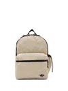 Adidas Originals Waffle-textured Backpack In Neutral