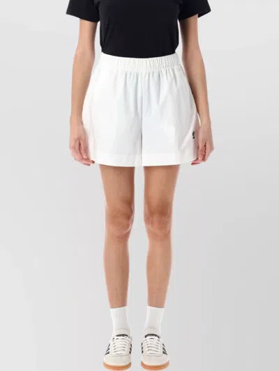 Adidas Originals Waistband Elastic Pockets Side Shorts In White