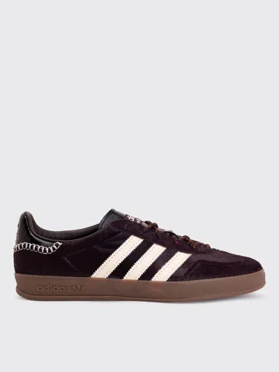 Adidas Originals Adidas By Wales Bonner Gazelle Pony Sneakers In Burgundy