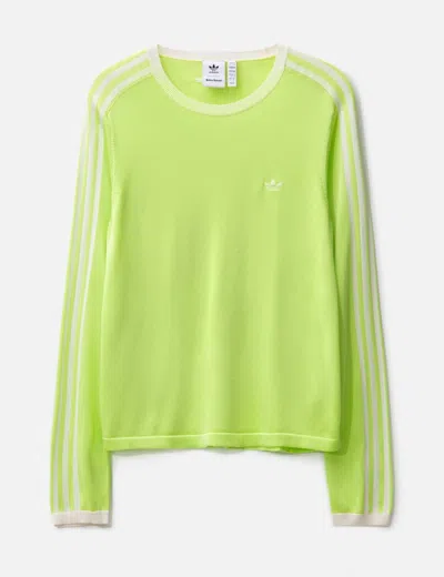 Adidas Originals Wales Bonner Knit Long Sleeve Tee In Yellow