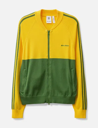 Adidas Originals Wales Bonner New Knit Track Top In Yellow