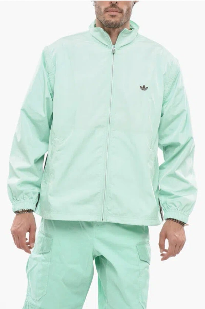 Adidas Originals Wales Bonner Nylon Jackets With Contrast Side Bands In Green