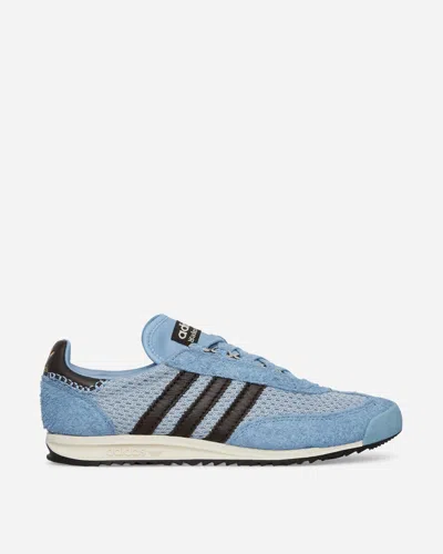 Adidas Originals Wales Bonner Sl76 Leather-trimmed Brushed-suede And Mesh Sneakers In Blue