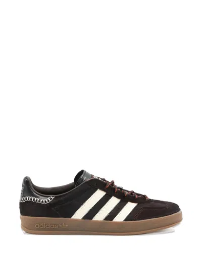 Adidas Originals Adidas By Wales Bonner Gazelle Pony Sneakers In Burgundy