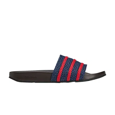 Pre-owned Adidas Originals Wales Bonner X Adidas Adilette Slide 'night Indigo Scarlet' | Blue | Men's Size 5