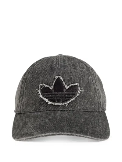 Adidas Originals Washed Denim Cap In Gray