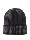 Adidas Originals Washed-effect Logo-embroidery Beanie In Black