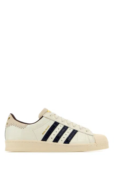ADIDAS ORIGINALS SNEAKERS SUPERSTAR ADIDAS X WALES BONNER IN PELLE BIANCA UOMO