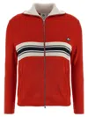 Adidas Originals X Wales Bonner Embroidered-logo Cardigan In Red