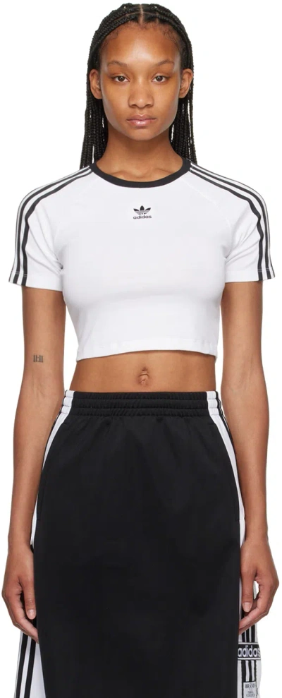 Adidas Originals White 3-stripes T-shirt