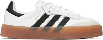 Adidas Originals White & Black Sambae Sneakers In Ftwr White / Core Bl