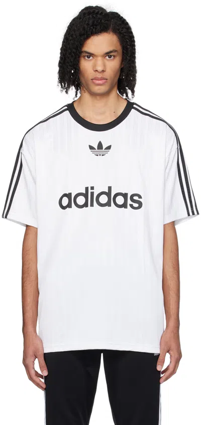 Adidas Originals Mens  Adicolor Play Soccer Top In White/black