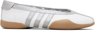 Adidas Originals Taekwondo Mei Ballet Metallic Leather-trimmed Leather Sneakers In Silver