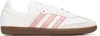 Adidas Originals White & Pink Samba Og Sneakers In Ftwr White / Wonder