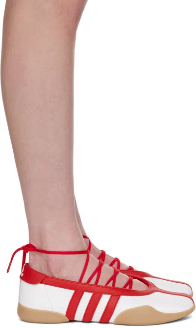 ADIDAS ORIGINALS WHITE & RED TAEKWONDO MEI BALLERINA FLATS