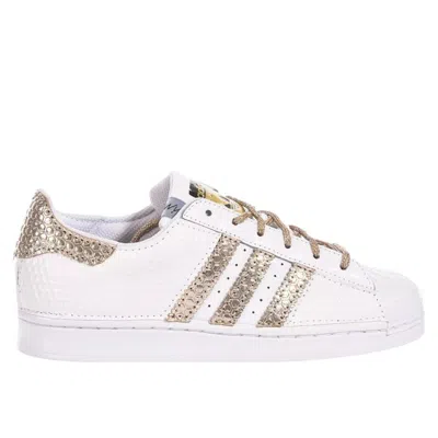 Adidas Originals Women's Originals Superstar Shoes In Cloud White/gold Metallic/cloud White