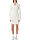Adidas Originals White Ribbed Mini Dress In White
