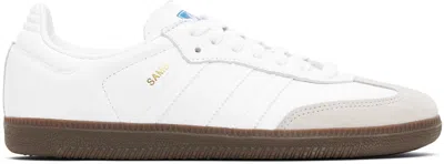 Adidas Originals White Samba Og Sneakers In Ftwr White / Ftwr Wh
