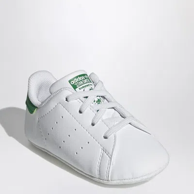 ADIDAS ORIGINALS ADIDAS ORIGINALS WHITE/GREEN STAN SMITH CRIB SNEAKERS