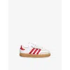Adidas Originals White/red Kids' Samba Og Leather Trainers Eur 26.5 /9 Uk In Multi