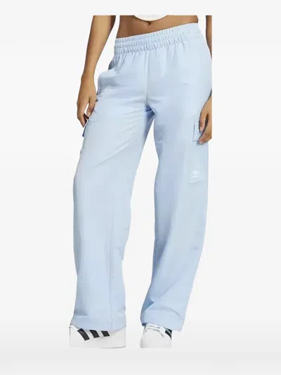 Adidas Originals Wide-hem Cargo Pants In Blue