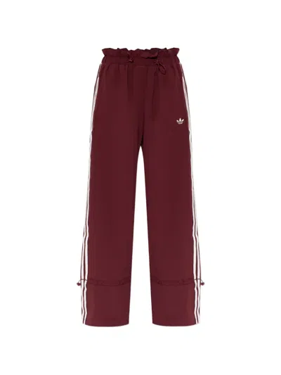 Adidas Originals Wide-leg Track Pants In Burgundy