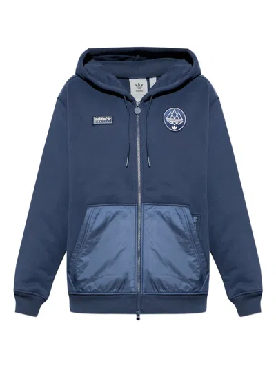 Adidas Originals Wilpshire Spzl Zip-fastening Hoodie In Blue