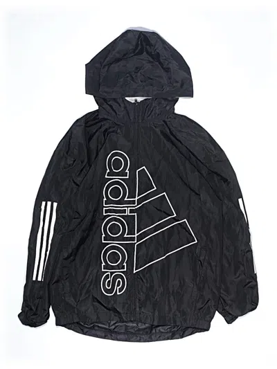 Pre-owned Adidas Originals Kids' Windbreaker Jacket In Black