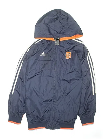 Pre-owned Adidas Originals Kids' Windbreaker Jacket In Blue