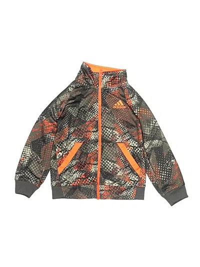 Pre-owned Adidas Originals Kids' Windbreaker Jacket In Orange