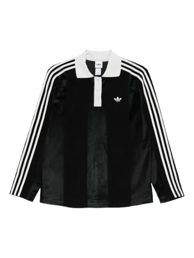 Adidas Originals Winterised Soccer Polo Top In Black