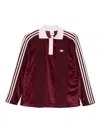 Adidas Originals Winterised Soccer Polo Top In Burgundy