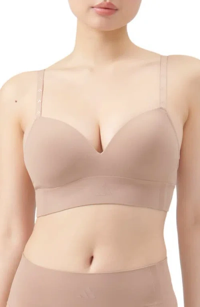 Adidas Originals Wireless Bra In Neutral