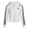 Adidas Originals (wmns) Adidas 3-stripes Cropped Hoodie 'white'