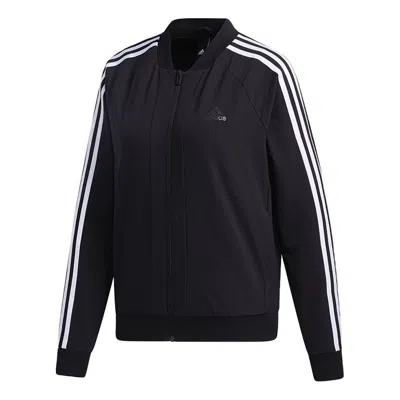 Adidas Originals (wmns) Adidas 3 Stripes Jacket 'black White' In Multi