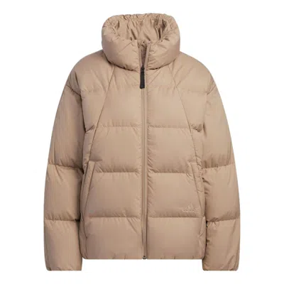 Adidas Originals (wmns) Adidas 3-stripes Puffy Down Jacket 'brown' In Multi