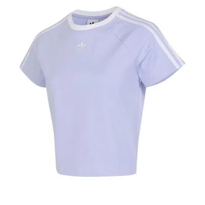 Adidas Originals (wmns) Adidas Adicolor 3-stripes Cali T-shirt Asia Sizing 'purple White'