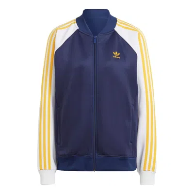 Adidas Originals (wmns) Adidas Adicolor Classics Oversized Sst Track Jacket Asia Sizing 'dark Blue'