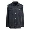 Adidas Originals (wmns) Adidas Adilenium Season 3 Two-in-one Denim Shirt Jacket 'black' In Blue