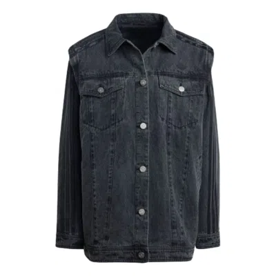 Adidas Originals (wmns) Adidas Adilenium Season 3 Two-in-one Denim Shirt Jacket 'black' In Blue