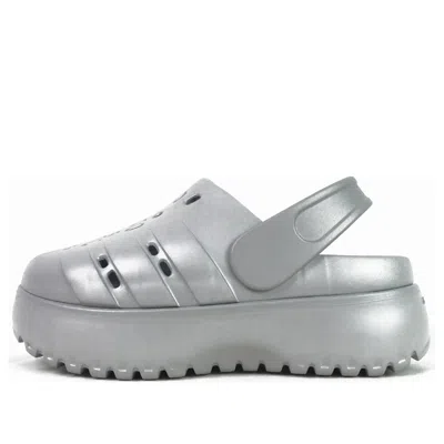 Adidas Originals (wmns) Adidas Adilette Clog Platform 'silver Metallic'