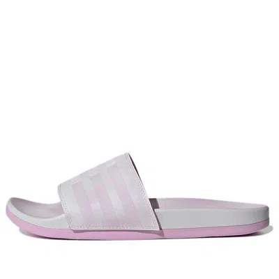 Adidas Originals (wmns) Adidas Adilette Comfort Slides 'grey Clear Lilac'