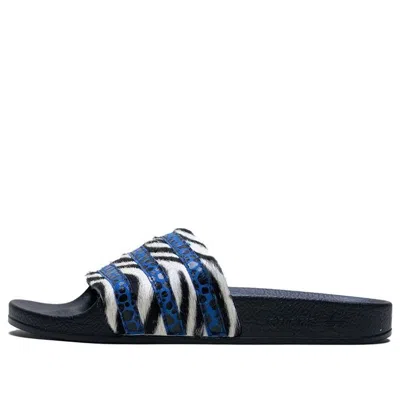 Adidas Originals (wmns) Adidas Adilette 'core Black Blue White'