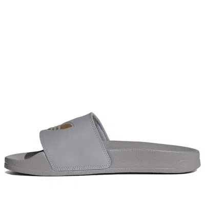 Adidas Originals (wmns) Adidas Adilette Lite 'glory Grey Gold' In Gray
