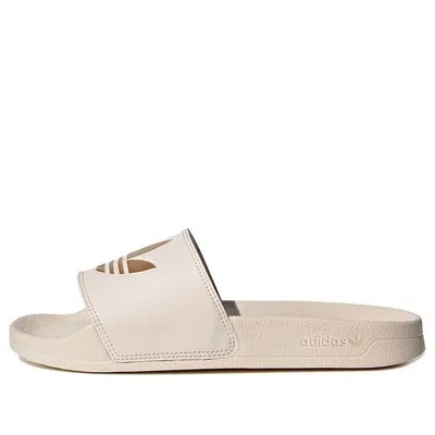 Adidas Originals (wmns) Adidas Adilette Lite 'linen Gold' In Neutral