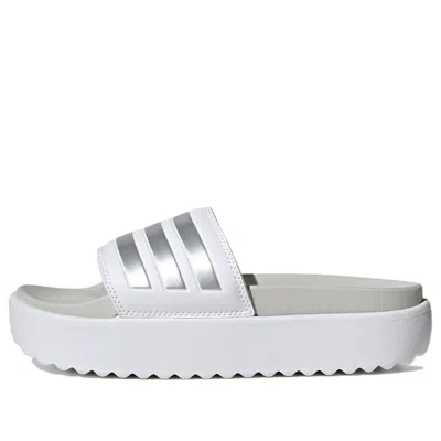 ADIDAS ORIGINALS (WMNS) ADIDAS ADILETTE PLATFORM SLIDE 'WHITE ZERO METALLIC'