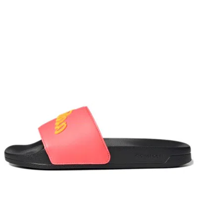 Adidas Originals (wmns) Adidas Adilette Shower Slide 'acid Red' In Black