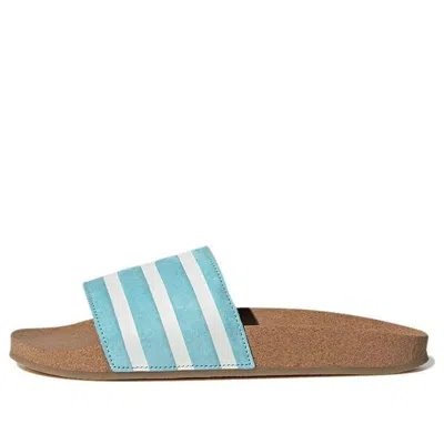 Adidas Originals (wmns) Adidas Adilette Slide 'hazy Sky' In Blue