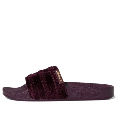 Adidas Originals (wmns) Adidas Adilette Slide 'victory Crimson' In Burgundy